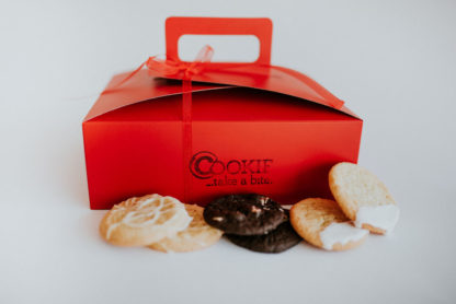 box of delicious handmade cookies available for purchase at COOKIE...take a bite