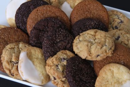 decorative display of cookies on a tray