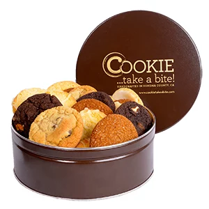 cookies included in COOKIE...take a bite! holiday cookie tin