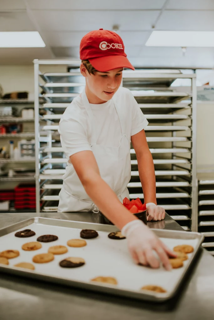 tracy's son baking at COOKIE...take a bite!