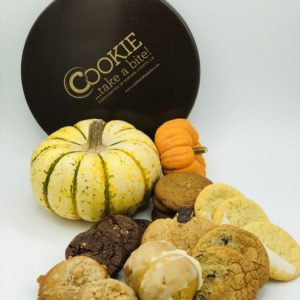 cookies included in COOKIE...take a bite! thanksgiving cookie tin