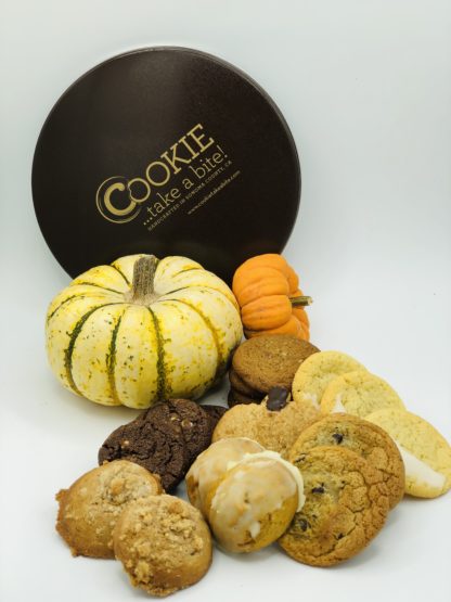 cookies included in COOKIE...take a bite! thanksgiving cookie tin