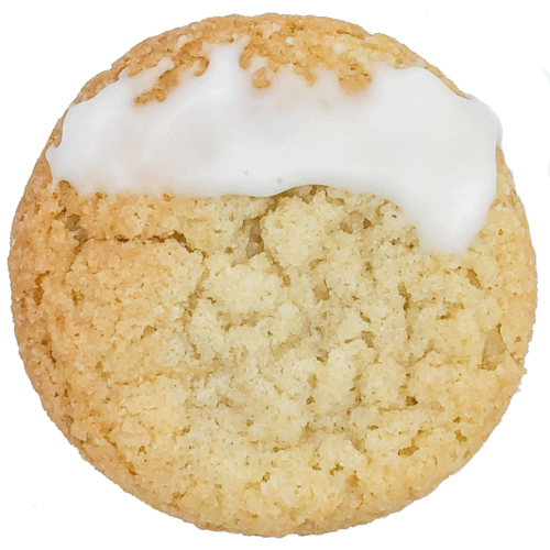 Lemon moon cookie with a transparent background